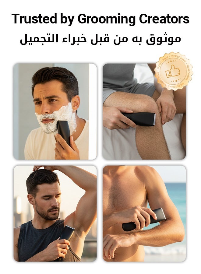 ماكينة حلاقة احترافية مقاومة للماء للرجال – للاستخدام الجاف والرطب، تصميم مريح، قابلة للغسل بالكامل، أداة مثالية للعناية أثناء السفر - Image 5